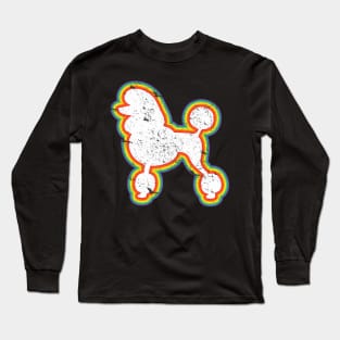 Poodle Dog Retro Style Long Sleeve T-Shirt